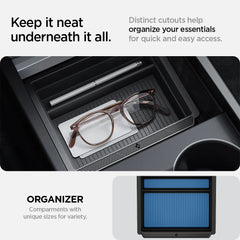 Tesla Series - Sliding Center Console Organizer Upper Tray | 2-Section
