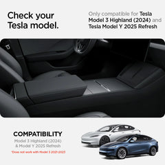 Tesla Series - Sliding Center Console Organizer Upper Tray | 2-Section