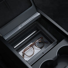 Tesla Series - Sliding Center Console Organizer Upper Tray | 2-Section